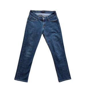 Levi Strauss 528 Curvy Cut Jeans Womens 9 Medium Dark Wash Straight Leg Stretch‎